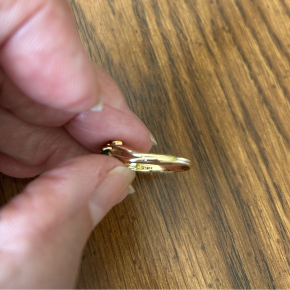 Princess Emerald 14k ring w/earrings size 6 - Picture 6 of 6